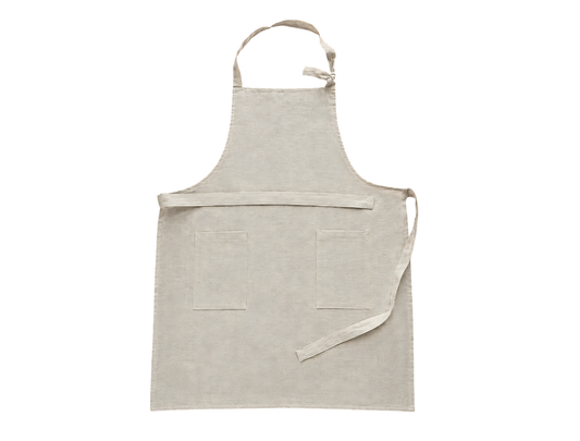Beige apron on a white background