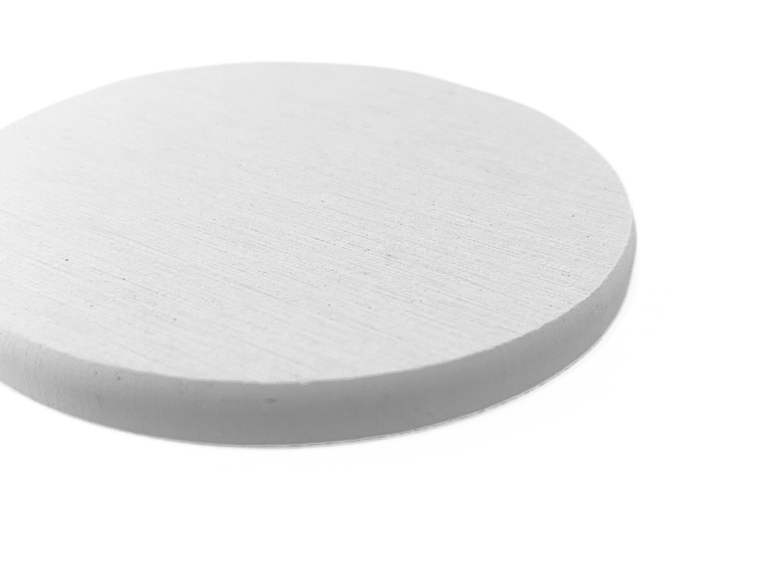 Round coaster on a white background