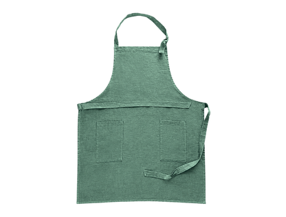 Green apron on a white background
